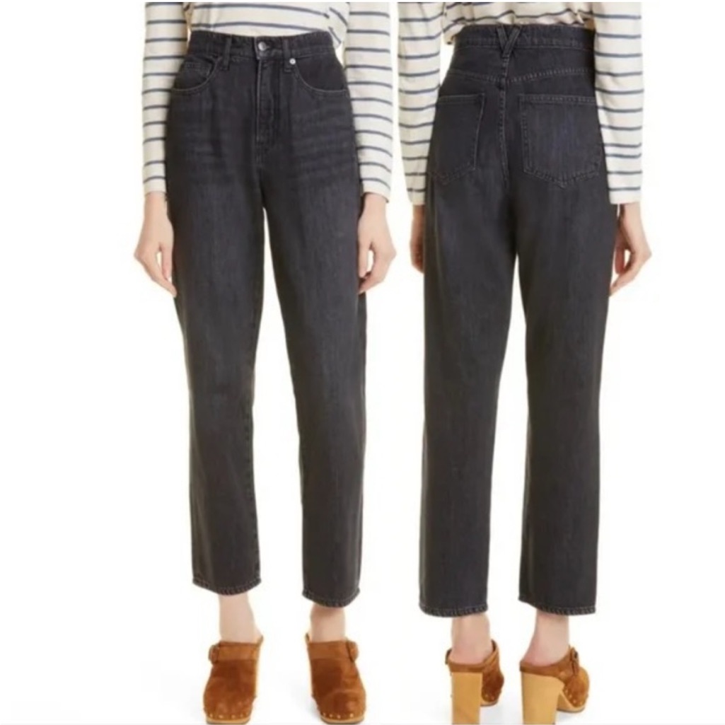 Veronica Beard Blake High Rise Classic Straight Jeans Women’s Black Denim Sz 30